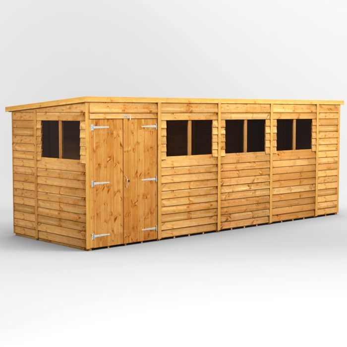 18x6 Overlap Pent Double Door EZI Shed
