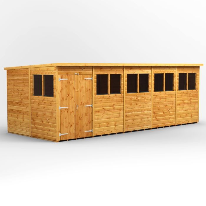 20x8 Pent Double Door EZI Shed