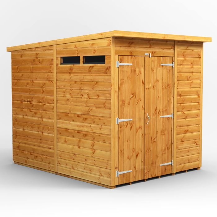6x8 Pent Security Double Door EZI Shed