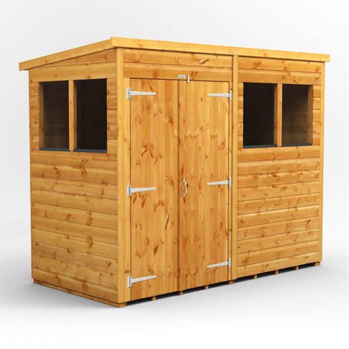 8x4 Pent Double Door EZI Shed