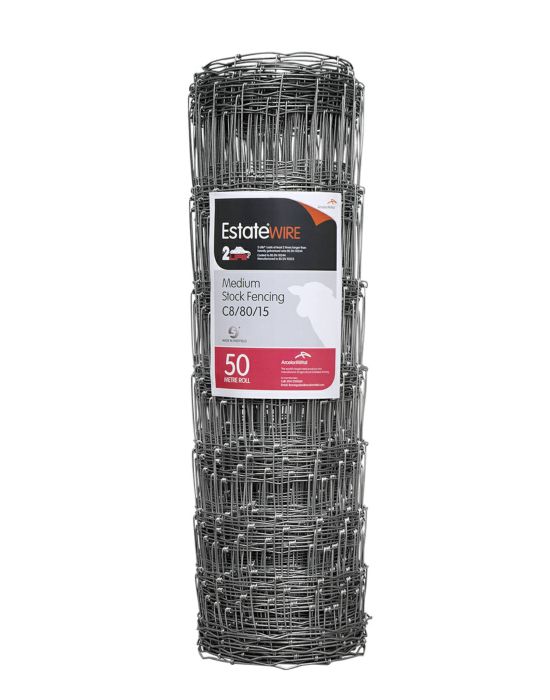 Galv. Estate Wire Stock Fencing C8/80/15 Galv. Estate Wire Stock Fencing C8/80/15