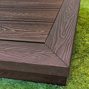 Fully Finished Ultimate Composite Decking Kit With Timber Subframe 2.4m x 3.0m  - Mocha