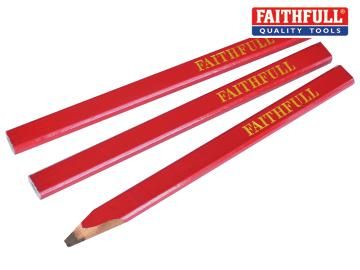 Carpenter's Pencils - Red / Medium (Pack 3)