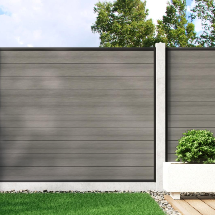 Welsh Grey - Composite Fence Panel Kit (FOR CONCRETE POSTS) Welsh Grey - Composite Fence Panel Kit (FOR CONCRETE POSTS)