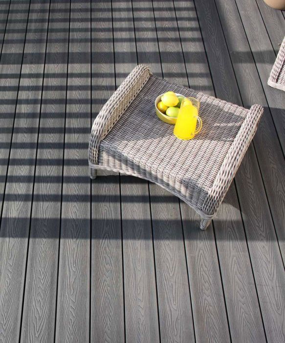 Fully Finished Ultimate Composite Decking Kit With Timber Subframe 4.0m x 3.6m  - Welsh Grey
