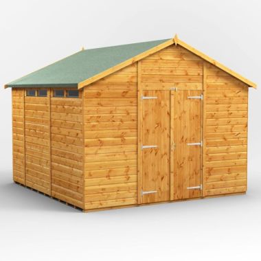 10x10 Apex Security Double Door EZI Shed