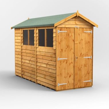 10x4 Overlap Apex Double Door EZI Shed