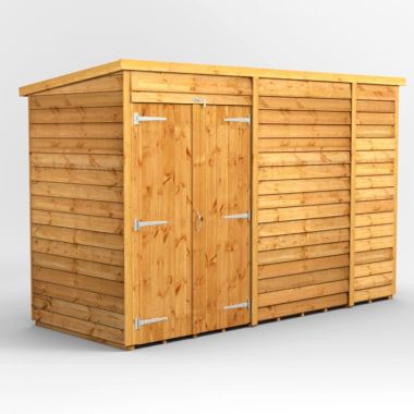 10x4 Overlap Windowless Pent Double Door EZI Shed