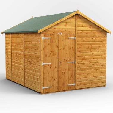 10x8 Windowless Apex Double Door EZI Shed