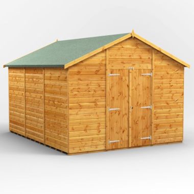 12x10 Windowless Apex Double Door EZI Shed