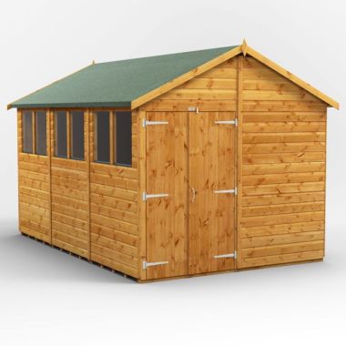 12x8 Apex Double Door EZI Shed