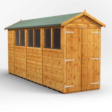 14x4 Apex Double Door EZI Shed