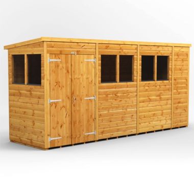 14x4 Pent Double Door EZI Shed
