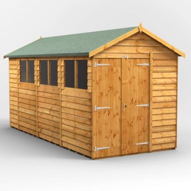 14x6 Overlap Apex Double Door EZI Shed