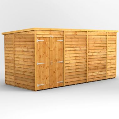 14x6 Overlap Windowless Pent Double Door EZI Shed