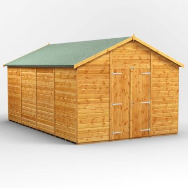 16x10 Windowless Apex Double Door EZI Shed