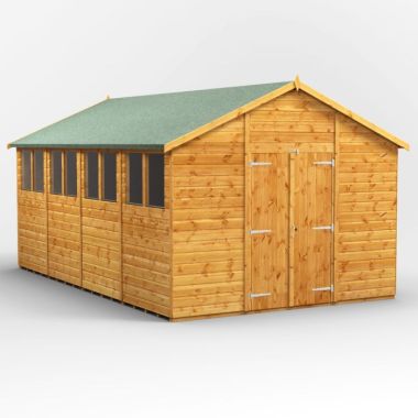 16x10 Apex Double Door EZI Shed