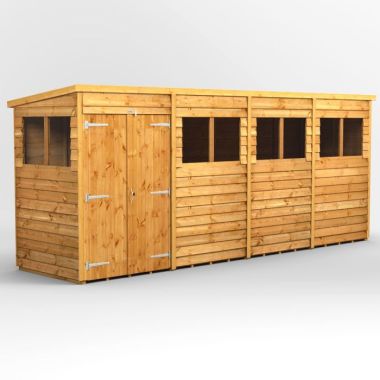 16x4 Overlap Pent Double Door EZI Shed