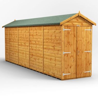 18x4 Windowless Apex Double Door EZI Shed