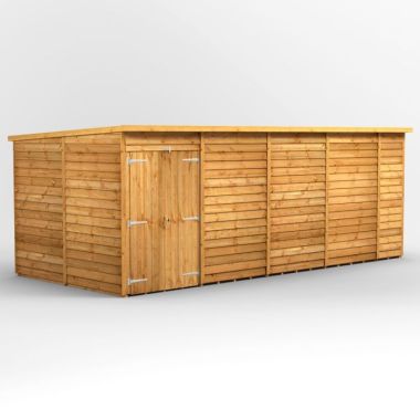 18x8 Overlap Windowless Pent Double Door EZI Shed
