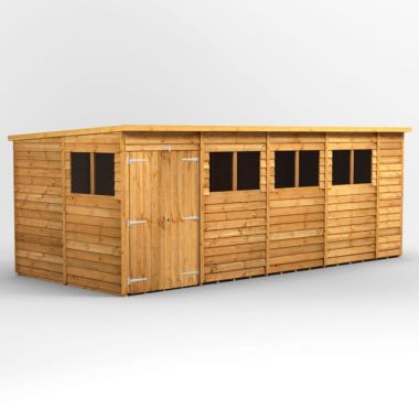 18x8 Overlap Pent Double Door EZI Shed