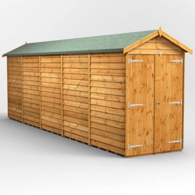 20x4 Overlap Windowless Apex Double Door EZI Shed