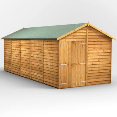 20x8 Overlap Windowless Apex Double Door EZI Shed