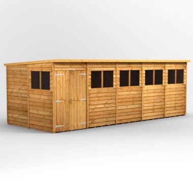 20x8 Overlap Pent Double Door EZI Shed