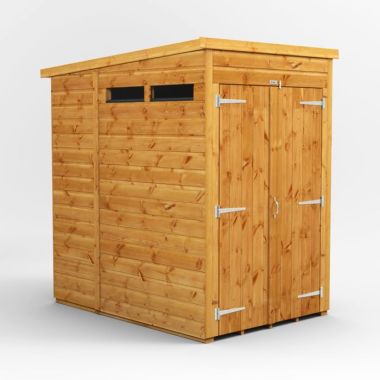 4x6 Pent Security Double Door EZI Shed