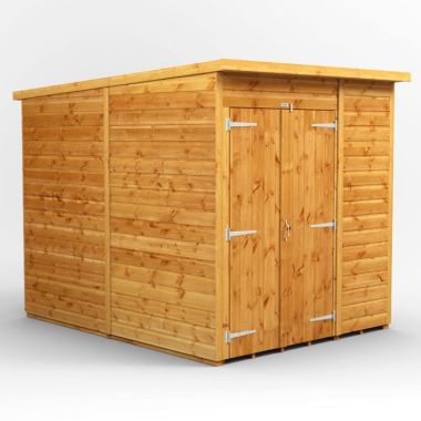 6x8 Windowless Pent Double Door EZI Shed