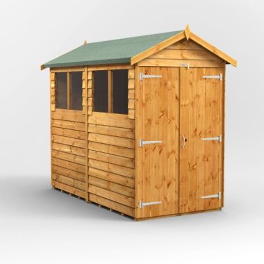 8x4 Overlap Apex Double Door EZI Shed