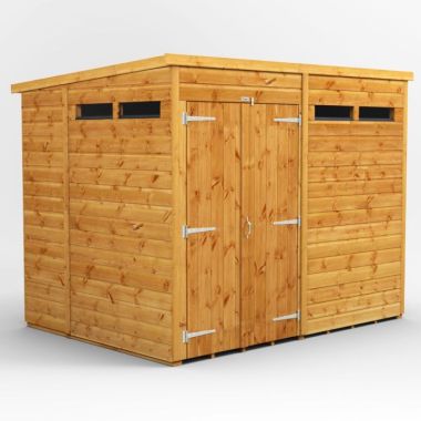 8x6 Pent Security Double Door EZI Shed
