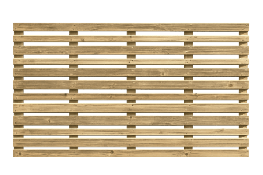 Estate Dual Slatted Fence Panel - 70mm and 45mm width slats