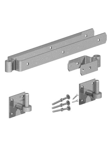 Field Gate Hinge Set with Hooks on Plates