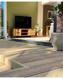 Fully Finished Ultimate Composite Decking Kit With Timber Subframe 4.0m x 3.6m  - Warm Sand