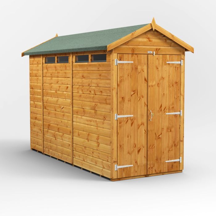 10x4 Apex Security Double Door EZI Shed