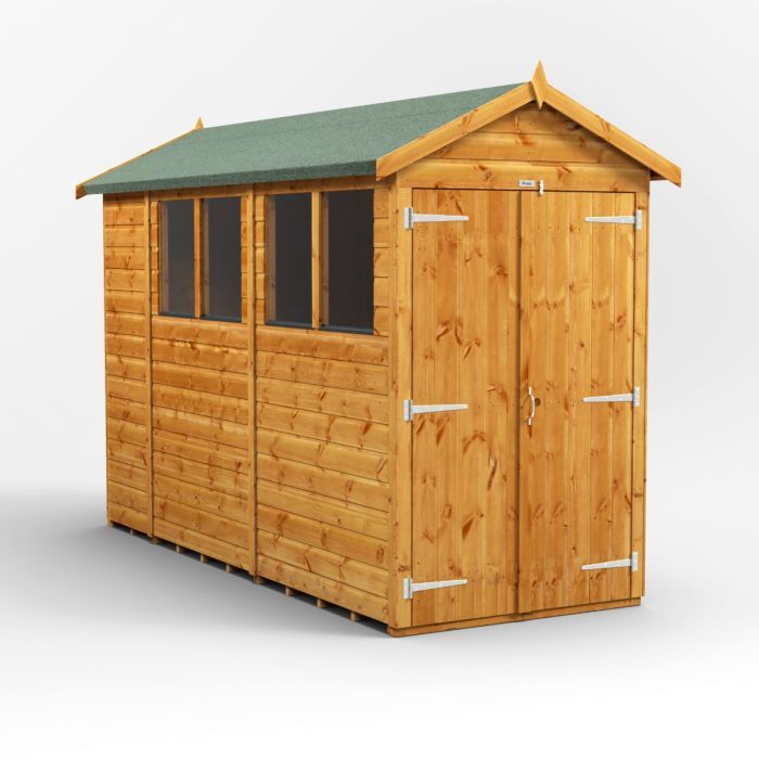 10x4 Apex Double Door EZI Shed