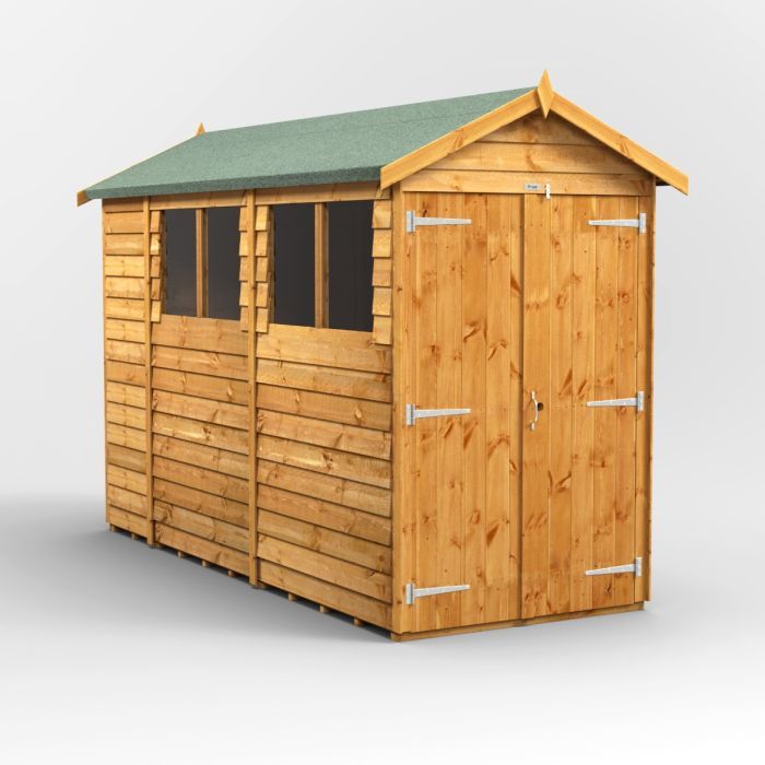 10x4 Overlap Apex Double Door EZI Shed