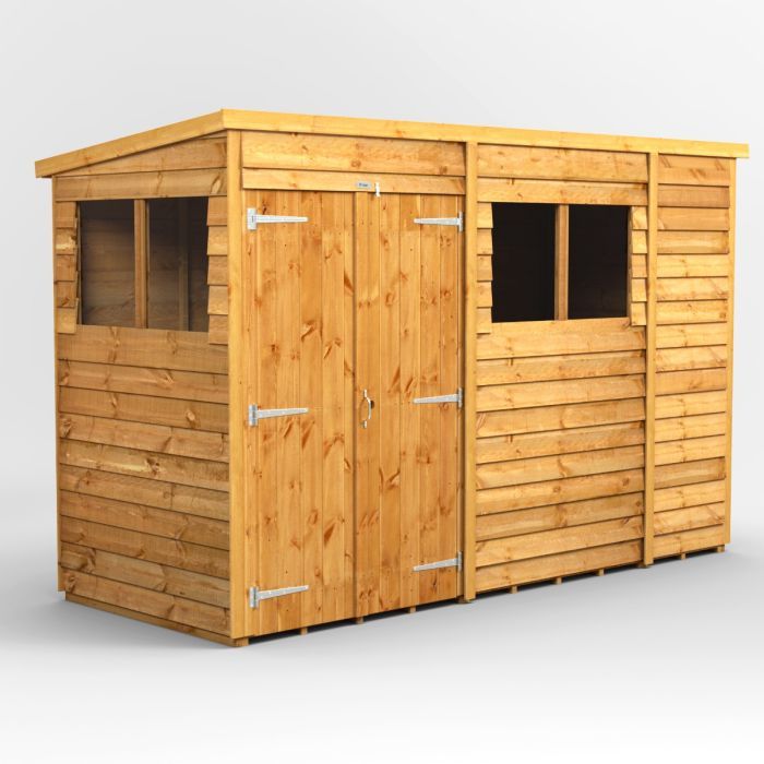 10x4 Overlap Pent Double Door EZI Shed