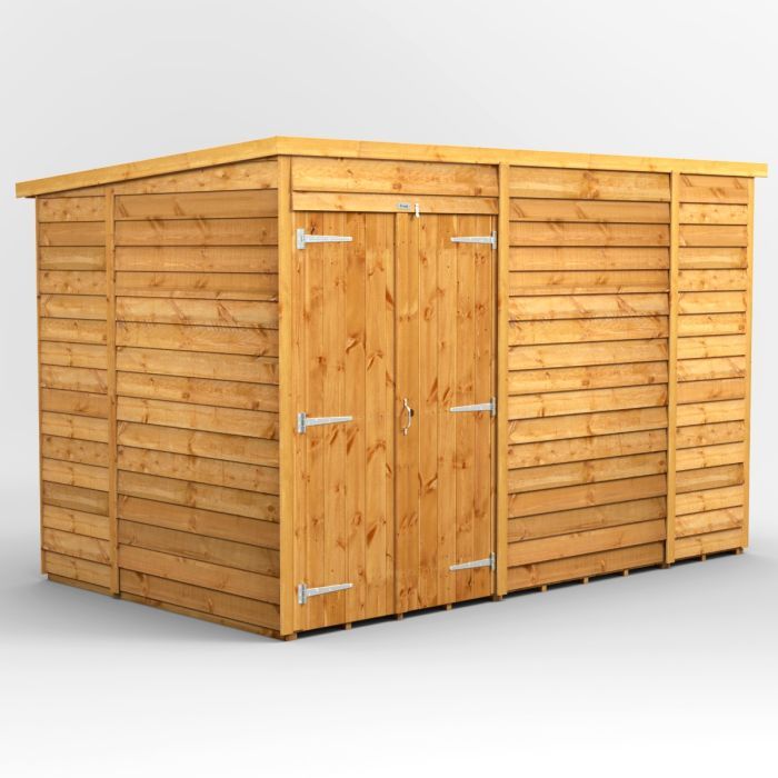 10x6 Overlap Windowless Pent Double Door EZI Shed