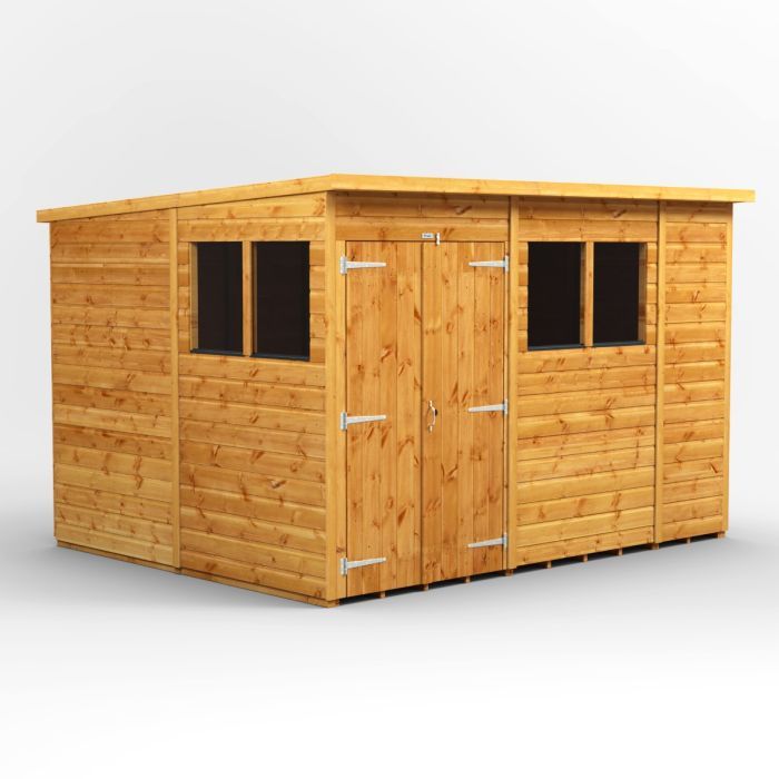 10x8 Pent Double Door EZI Shed