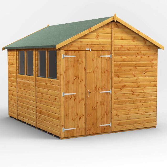 10x8 Apex Double Door EZI Shed