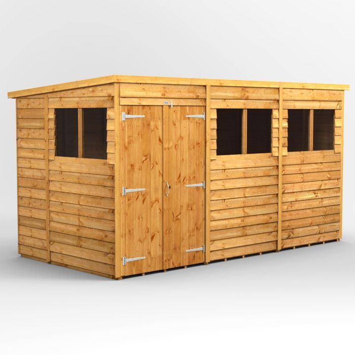 12x6 Overlap Pent Double Door EZI Shed