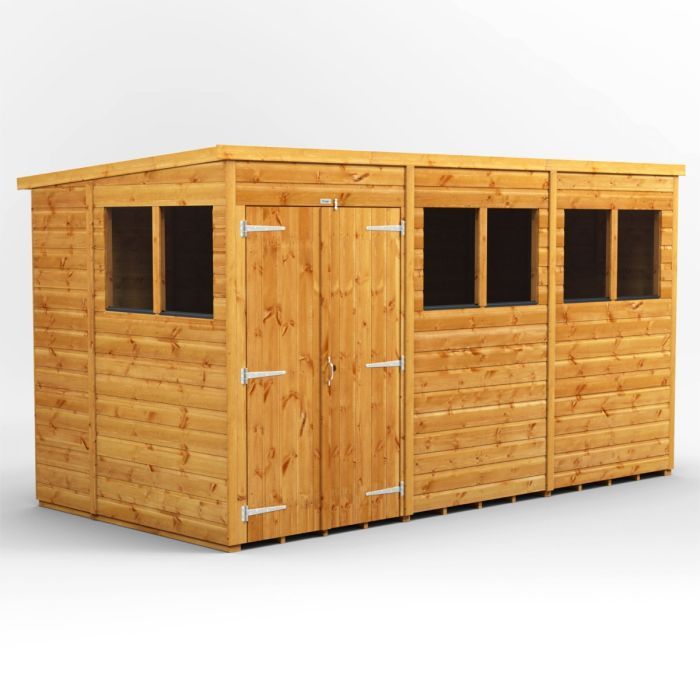 12x6 Pent Double Door EZI Shed