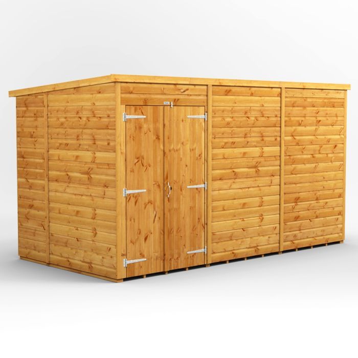 12x6 Windowless Pent Double Door EZI Shed