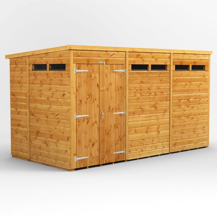 12x6 Pent Security Double Door EZI Shed