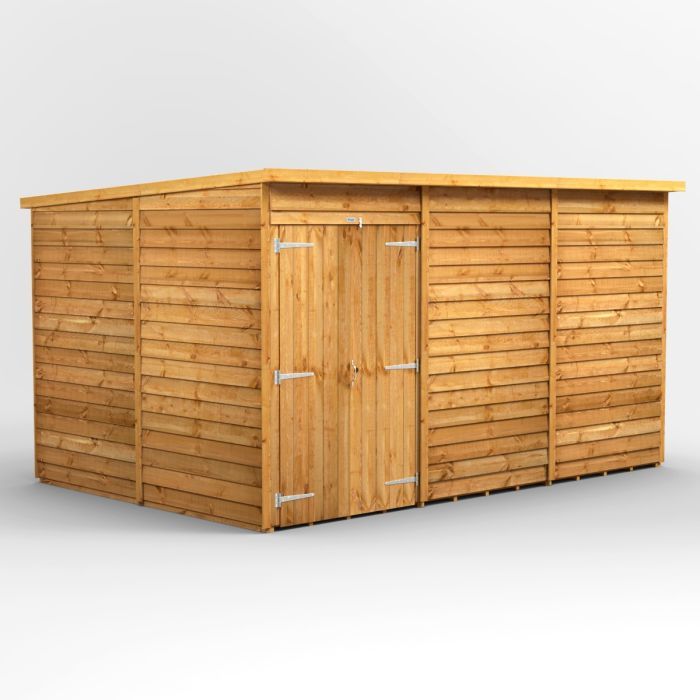 12x8 Overlap Windowless Pent Double Door EZI Shed