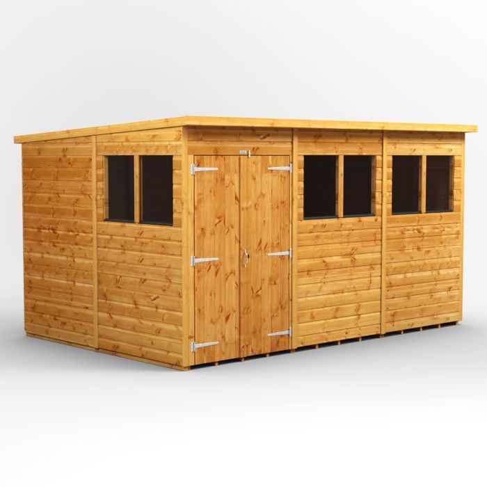 12x8 Pent Double Door EZI Shed