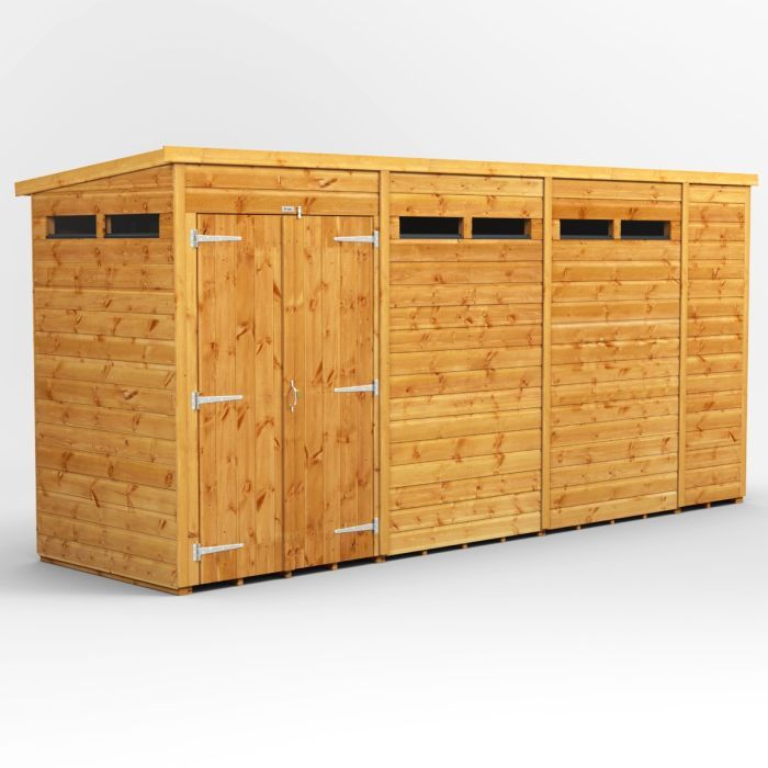 14x4 Pent Security Double Door EZI Shed