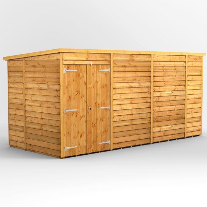 14x6 Overlap Windowless Pent Double Door EZI Shed